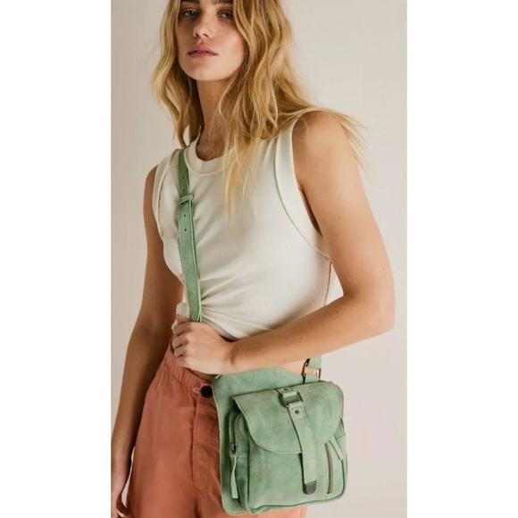 Free People Handbags - NEW Free People Cornell Suede leather crossbody sling purse